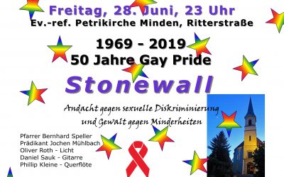 Stonewall: Andacht gegen sexuelle Diskriminierung in der Petrikirche