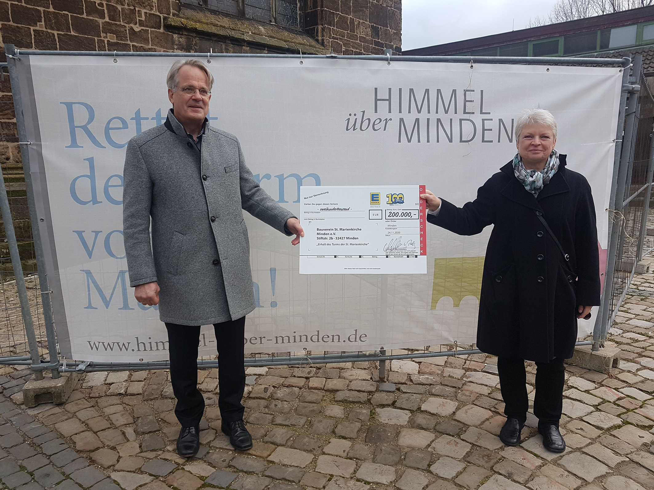 St. Marien: Große Freude über 200.000-Euro-Spende der EDEKA Minden-Hannover