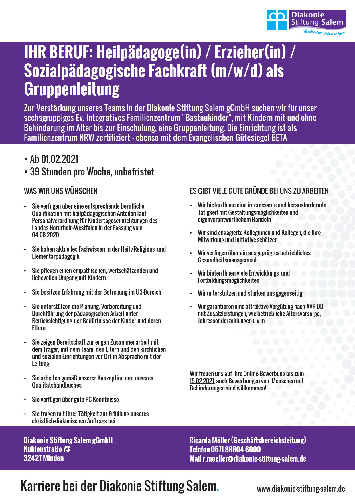 Stellenausschreibung Gruppenleitung Bastaukinder_2021-01-11_1