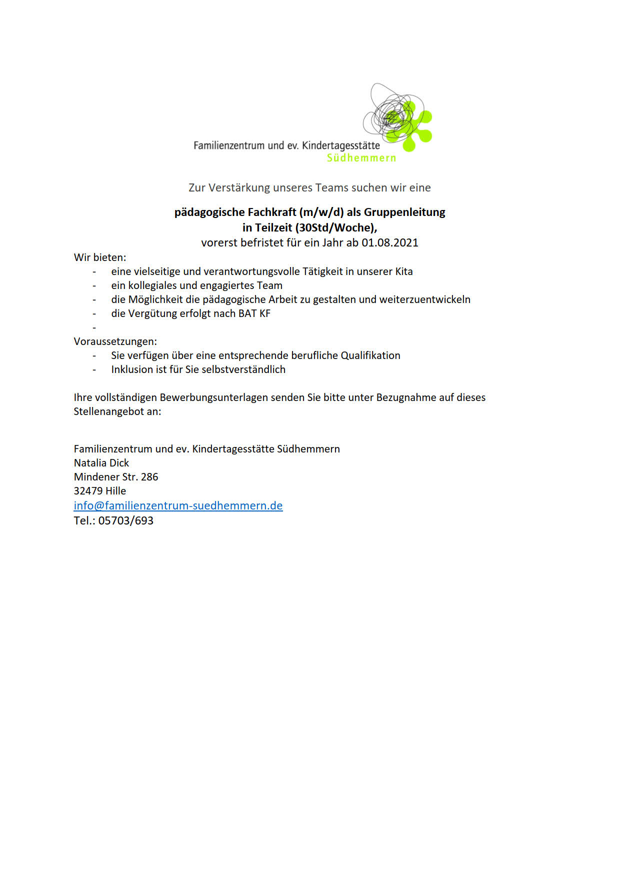 Stellenausschreibung Südhemmern_1