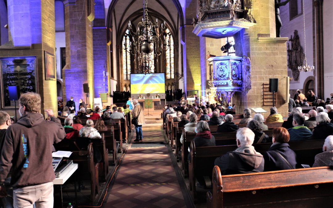 Friedensgebete für die Ukraine und Europa in St. Martini