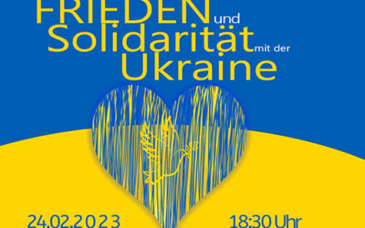 Gedenkveranstaltung zum Jahrestag des Angriffs auf die Ukraine