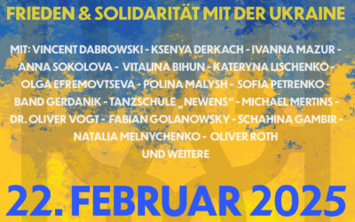 Gedenkveranstaltung zum Jahrestag des Kriegsbeginns in der Ukraine: „Drei Jahre – wie ein Leben lang“