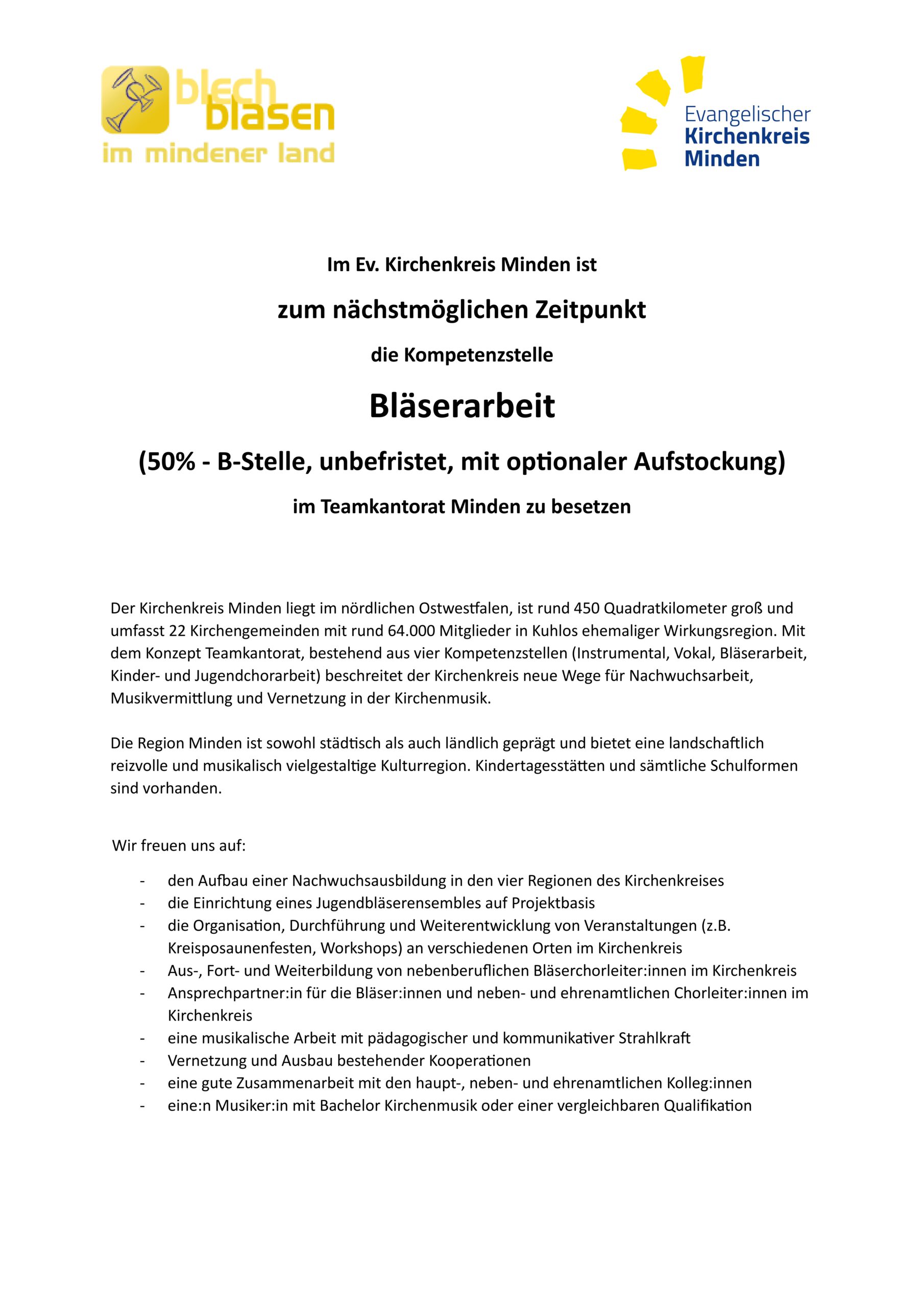 Teamkantorat III Minden - Ausschreibung lang-1