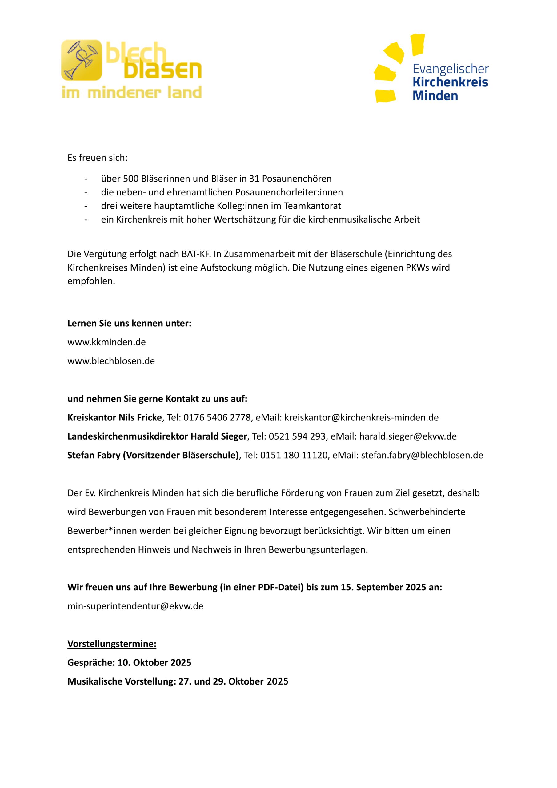 Teamkantorat III Minden - Ausschreibung lang-2